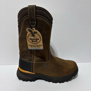 Georgia Boot Men’s TBD Waterproof Wellington Boots Brown, Size 8 Wide